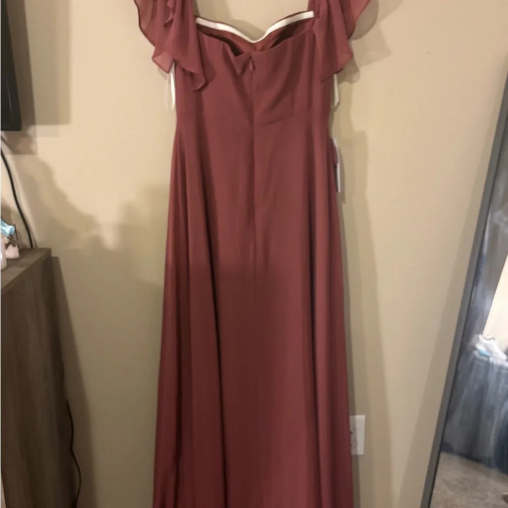 AZAZIE SUE
Desert Rose A-Line Off the Shoulder Chiffon Convertible Dress - Picture 10 of 13